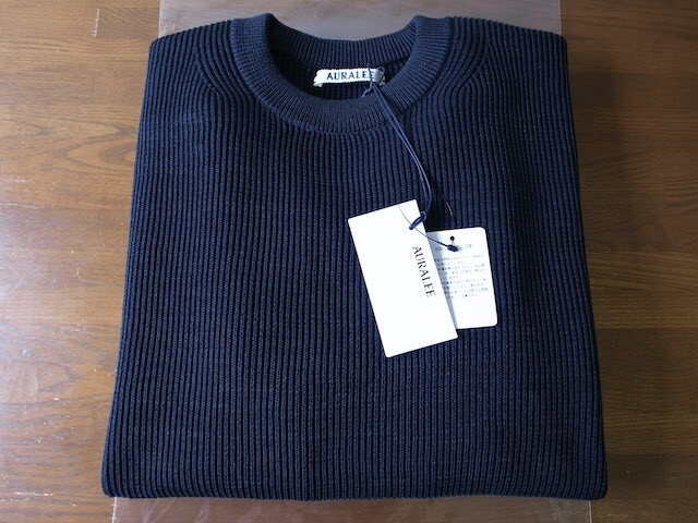★新品 未使用 2025 AURALEE FLAT YARN RIB KNIT P/O BLACK サイズ3 オーラリー フラット ヤーン リブ ニット ブラック 拍卖
