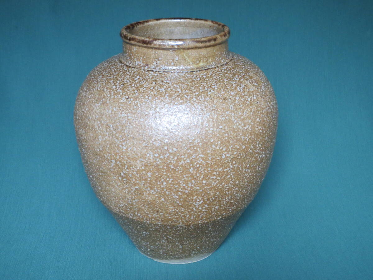 信楽焼 壺 高さ約33cm 茶壺 飾り壺 花瓶 花入 花器 茶道具 茶席拍卖