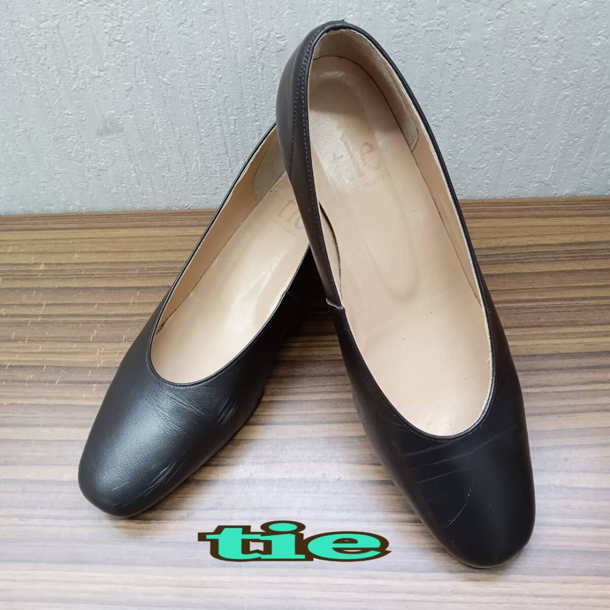 靴 ◆ tie ◆ パンプス 24cmEEE ダークブラウン 系 ◆ レディース シューズ拍卖
