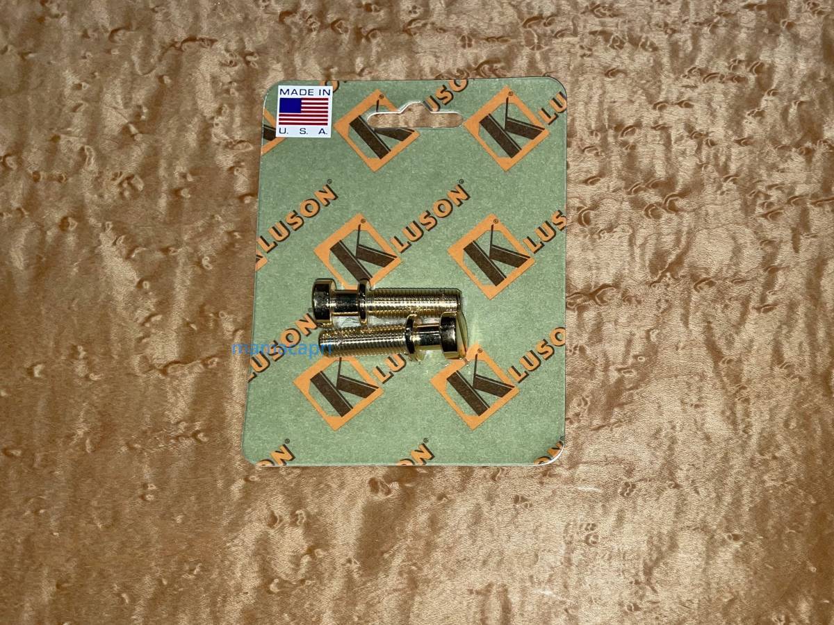 新品Kluson KSTPSS938-G Gold Stop Tailpiece Steel Stud2個Set クルーソン ストップ テールピース スチール スタッドGibson Size ゴールド拍卖