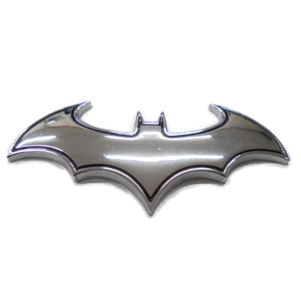 立体ステッカー 3Dステッカー バットマン ゴールド シルバー ブラック 車 エンブレム 両面テープ ポイント消化 送料無料 シルバー拍卖