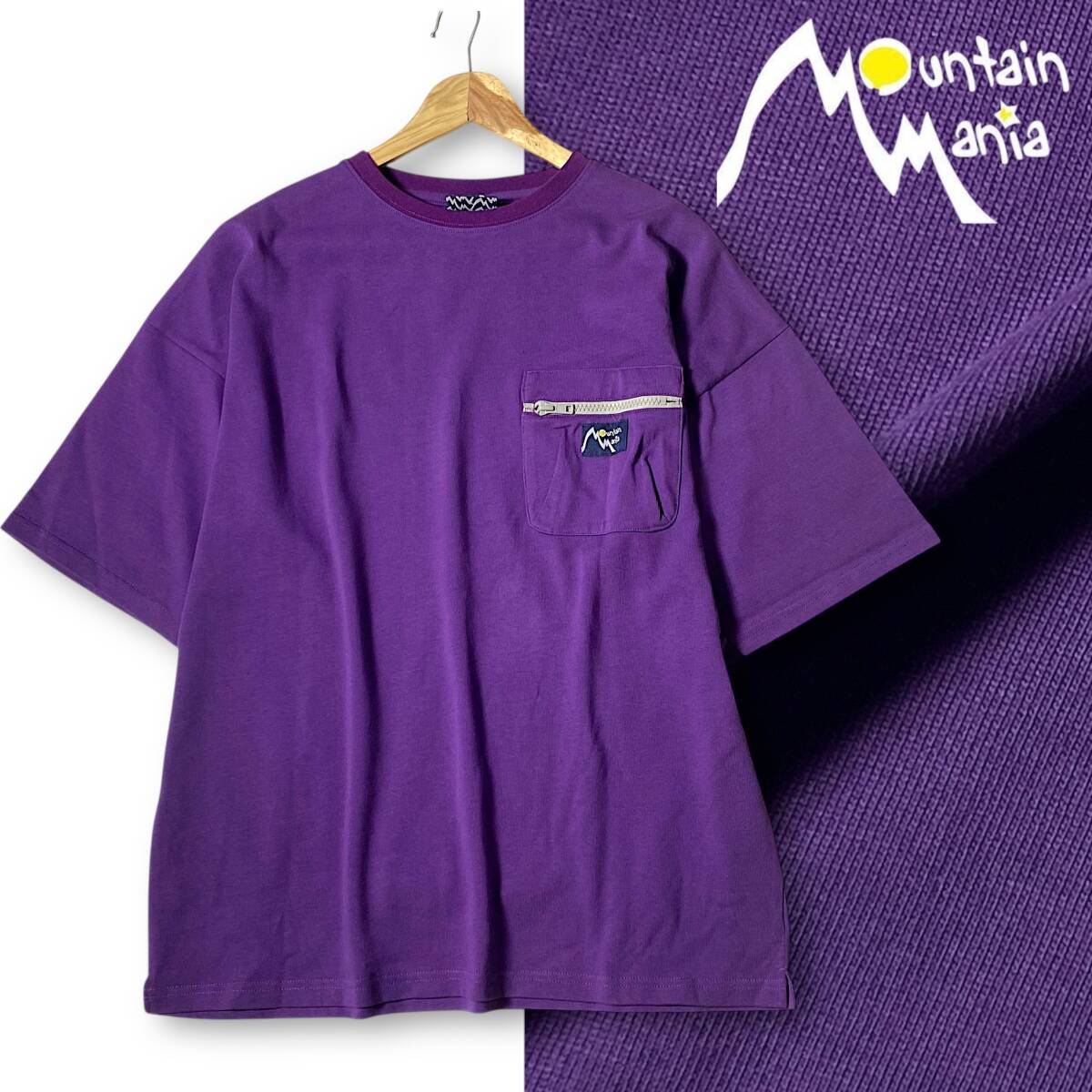 【-】新品 マウンテンマニア ジップポケット コットン クルーネック 半袖 Tシャツ Mountain Mania カットソー アウトドア◆R2474拍卖