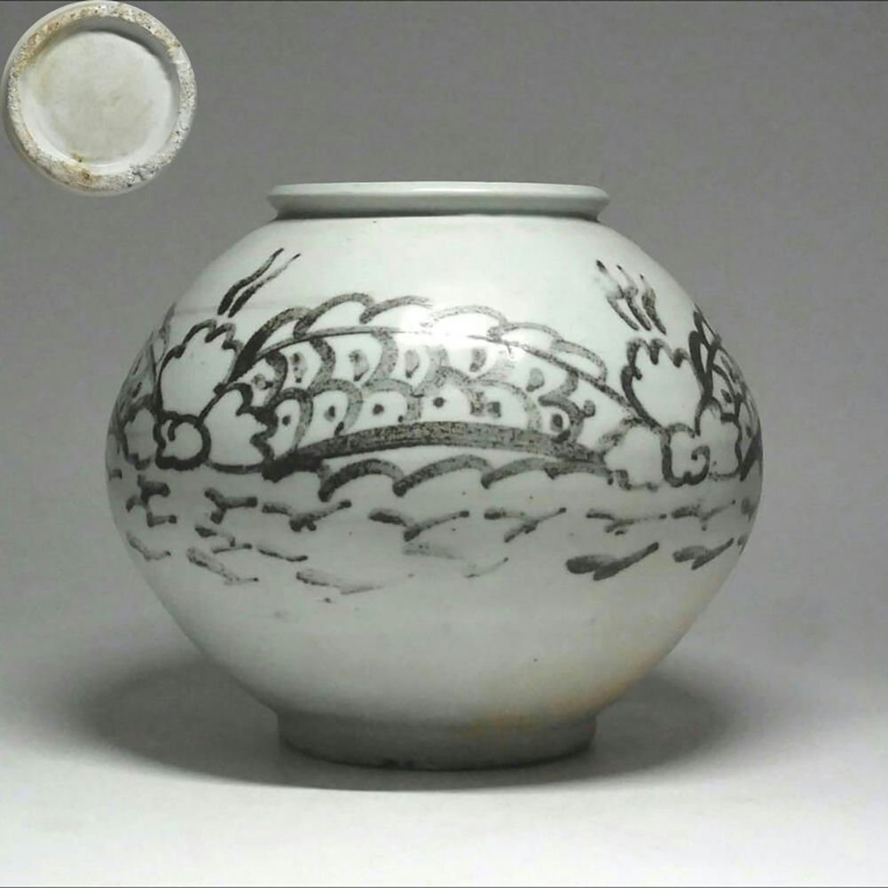 ▼渡鶴羽▼R2916コレクター放出 朝鮮古美術 高麗磁 李朝時代 古高麗 李朝白磁大壺拍卖
