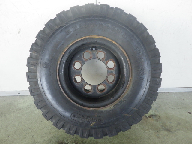21×8-9 14PR 中古 9.9分山 1本のみ 夏タイヤ 鉄ホイール ブリヂストン BRIDGESTONE FLS-530 9×6.0 8穴 XW995 ポイント利用拍卖
