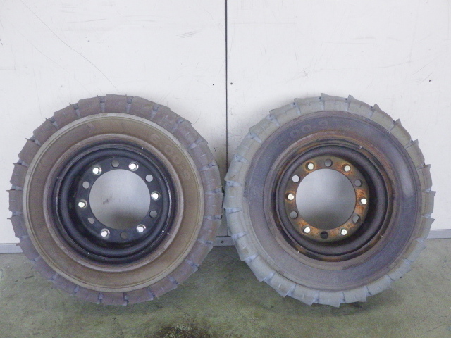 6.00-9 4.00E-9 中古 2本セット 夏タイヤ 鉄ホイール CASMO SOLIDEAL XTREME ノーパンク 9×4.00E 6穴 XW1017拍卖