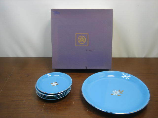 ◆保管品◆橘吉 花模様 取り分け皿揃い◆菅-C 拍卖