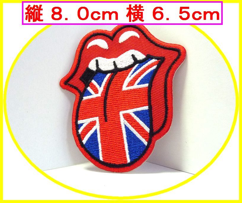 アイロン 接着 刺繍 ワッペン!ローリングストーンズ ユニオンジャック!バンド ロックバンド グッズ ワンポイント 音楽 洋物 洋楽拍卖
