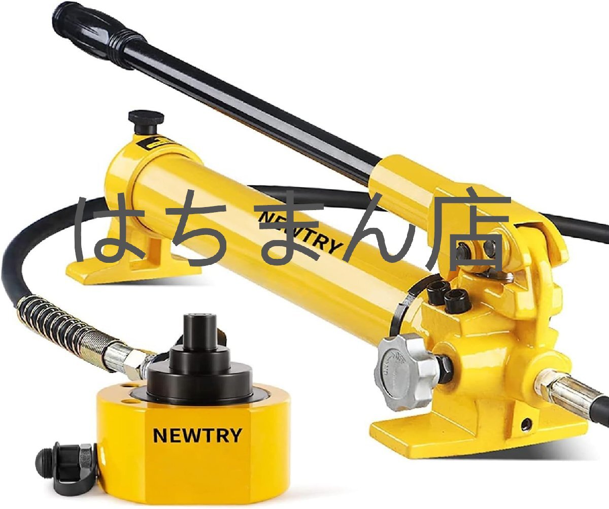 油圧ジャッキ 多段式 フラット ジャッキ ボトルジャッキ 50トン 総ストローク65mm 軽量 薄型 狭いスペースに CP-700手動ポンプ付き (50t)拍卖