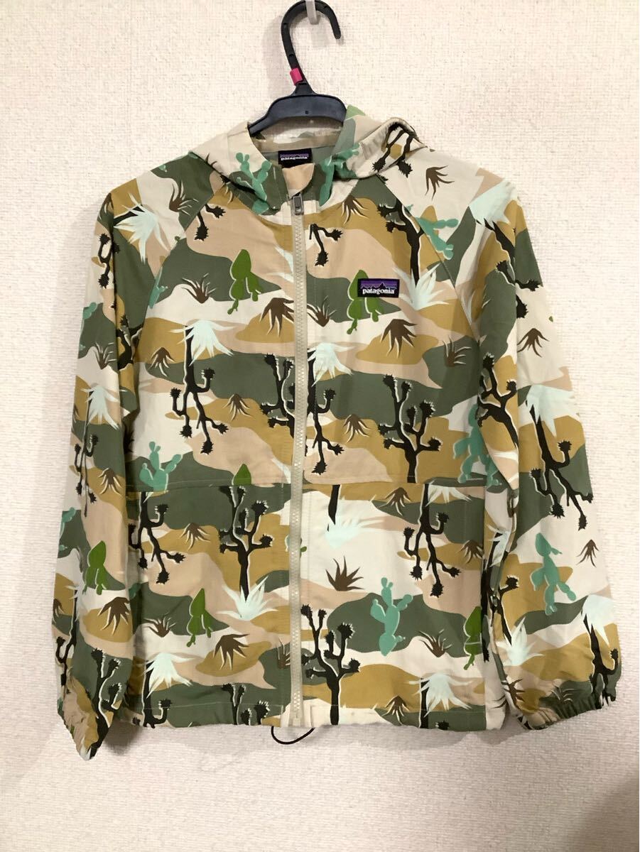 patagonia パタゴニア 総柄 ナイロンジャケット アノラック アウトドア ボーイズ 子供服 古着 M拍卖