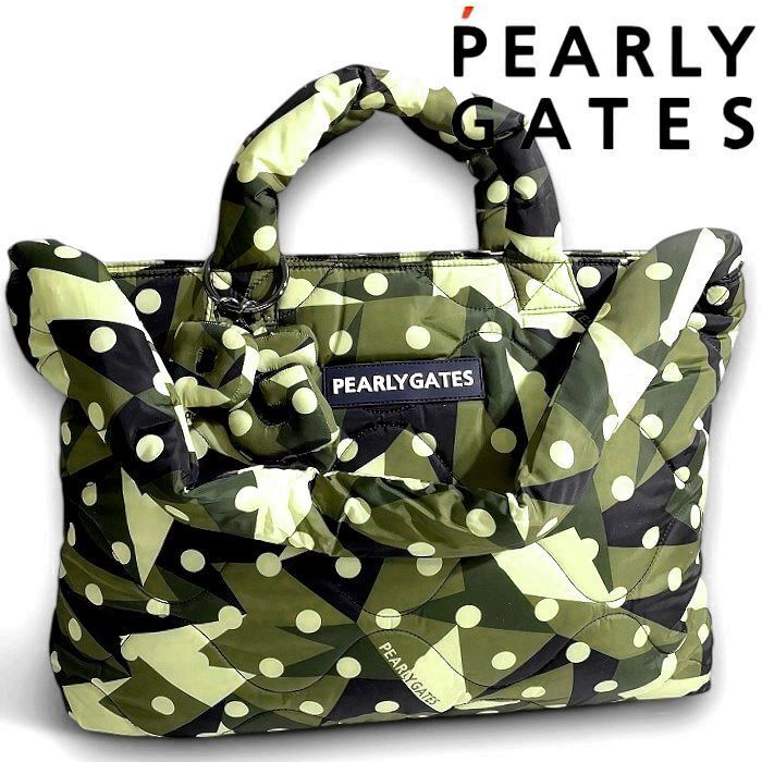 PEARLY GATES パーリーゲイツ 定価3.3万 カモドット柄 中綿 2way ロッカーバッグ ショルダー トート ゴルフ 2281101 181 ▲036▼50313w01拍卖