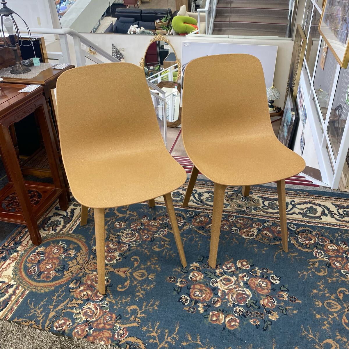 IKEA イケア ダイニングチェア ODGER オドゲル 2脚セット ブラウン 北欧 563拍卖