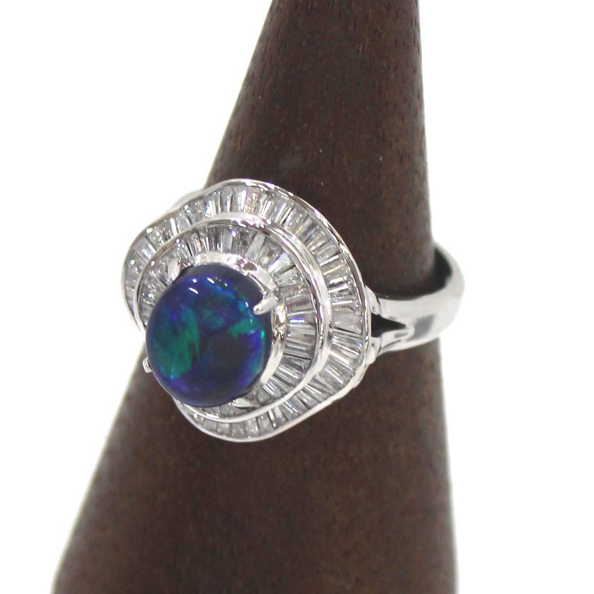 Pt900 1.57カラット オパールリング サイズ12.5号 ES Aランク拍卖