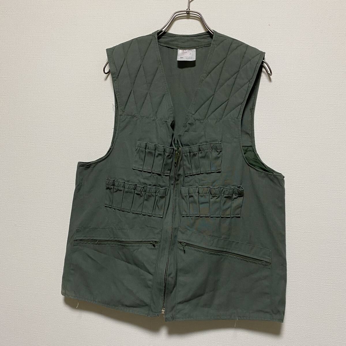 ユーロ古着 70s~80s COLAMTISS ハンティング ベスト ヴィンテージ フランス製 コットン ミリタリー 【H105】拍卖