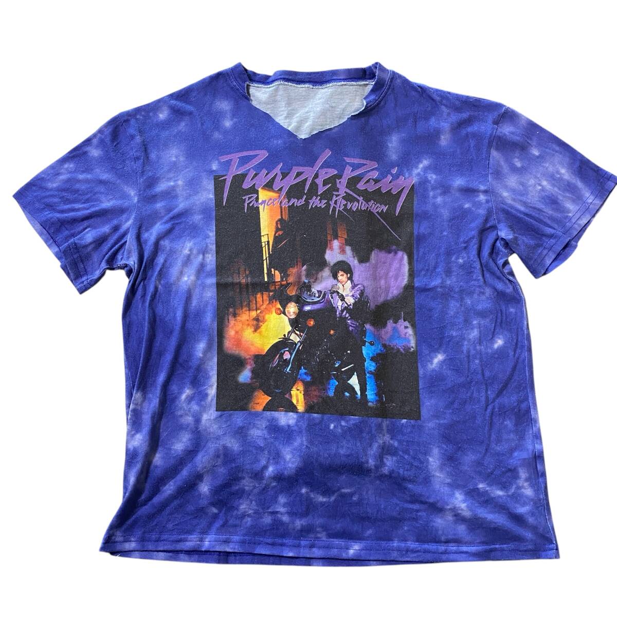 アメリカ古着 パープルレイン プリンス 半袖 Tシャツ バンド バンT 切りっぱなし Lサイズ 【Q425】拍卖