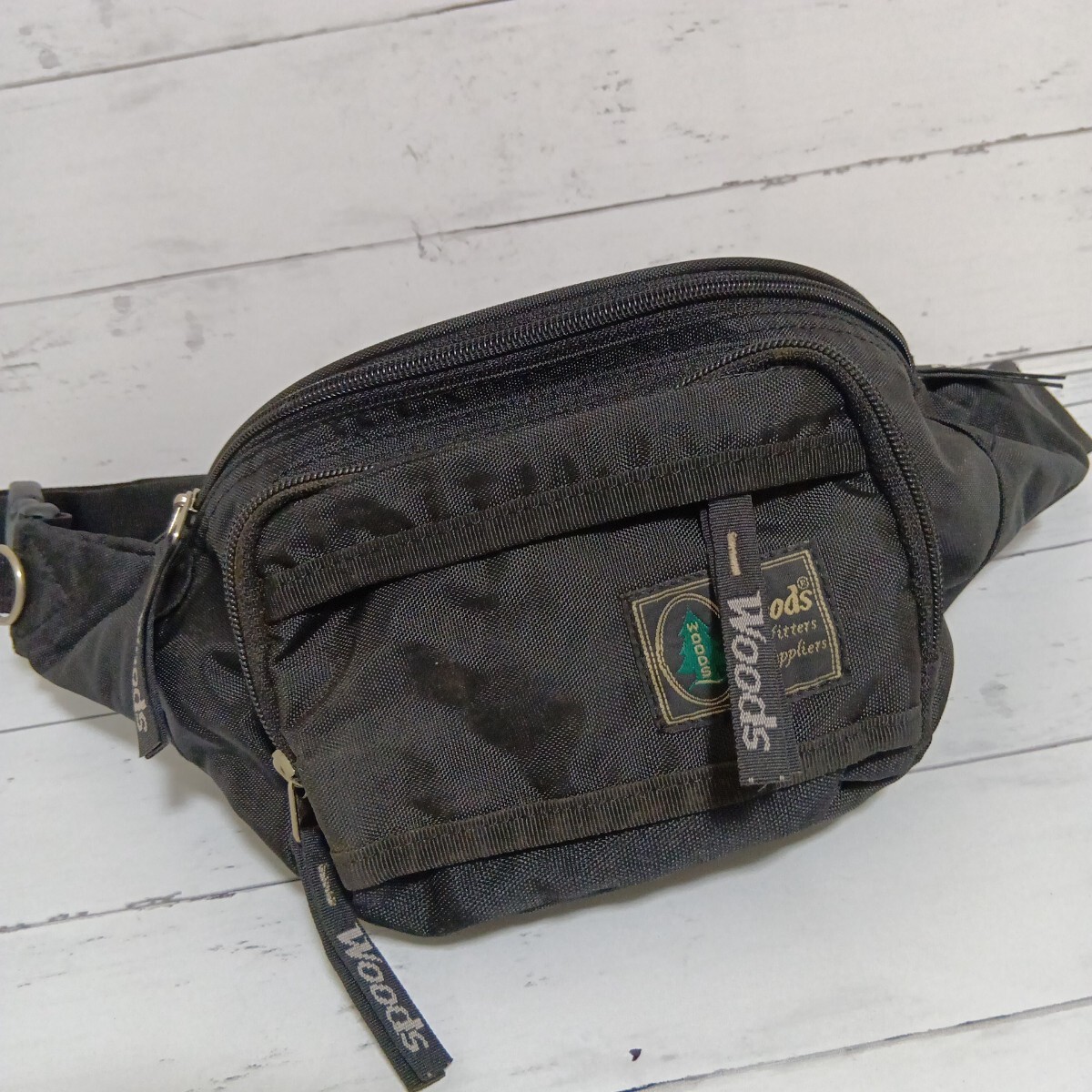 ★最終価格★洗練されたシルエット★Woods/WOODS/機能性/実用性に高評価!男女兼用 /黒 ウエストポーチ ウエストバッグ ボディバッグ拍卖