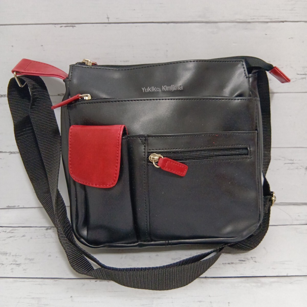 ★最終価格★洗練されたシルエット★YUKIKO KIMIJIMA/キミジマ/機能性/実用性に高評価!男女兼用 ショルダー/バッグ 斜め掛け 黒/ブラック拍卖