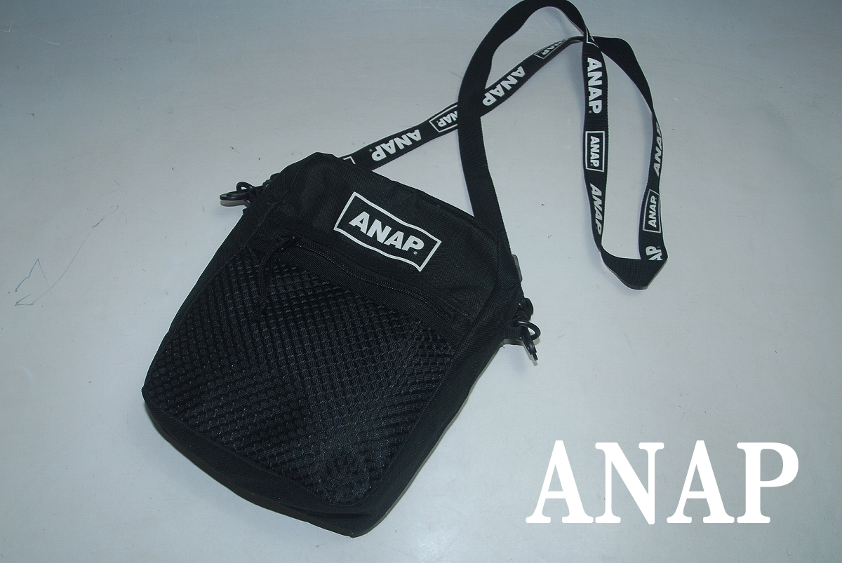 DSC5842/最終価格!洗練されたシルエット!アナップ・ANAP・黒/ブラック/良品です。機能性/実用性に高評価!男女兼用 ショルダー/バッグ拍卖