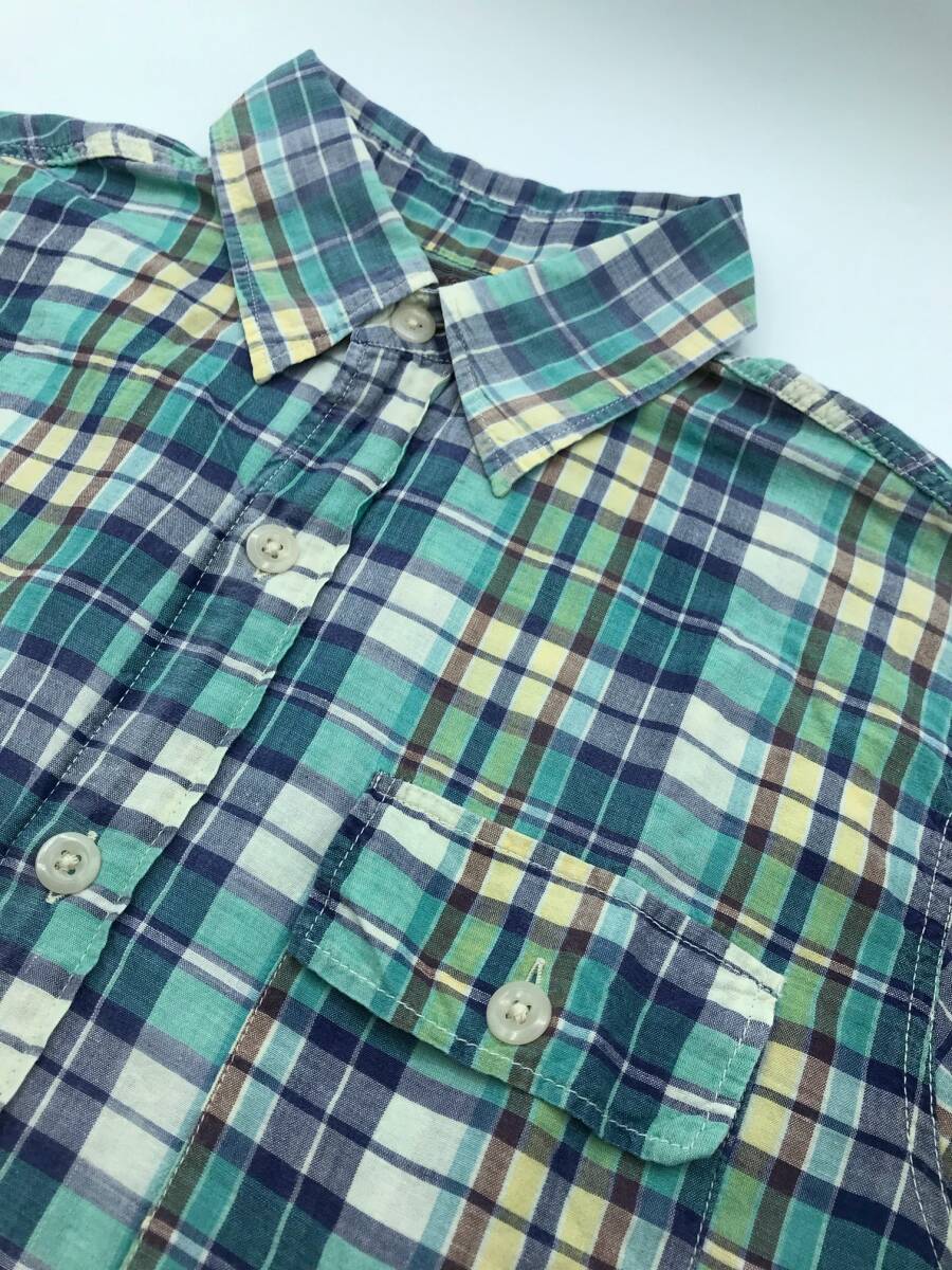 リアルマッコイズ 長袖ジョーマッコイ チェックシャツ REAL McCOY/M程度/ライトグリーン系/フリーホイラーズ拍卖