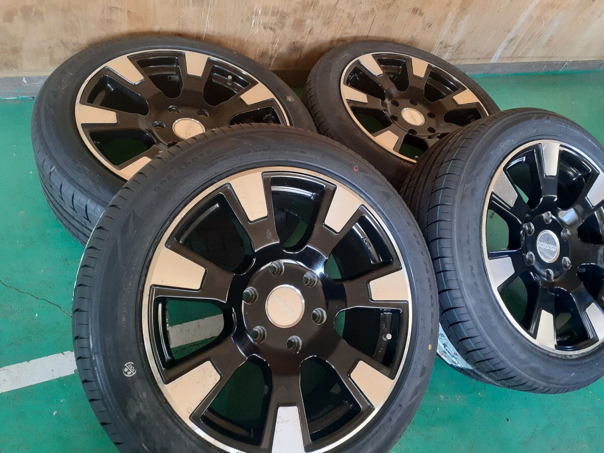未使用タイヤ付き 18インチ 8J +38 6H 139.7 ESSEX ハイエース 200系ハイエースレジアスエース 225/50R18 4本拍卖