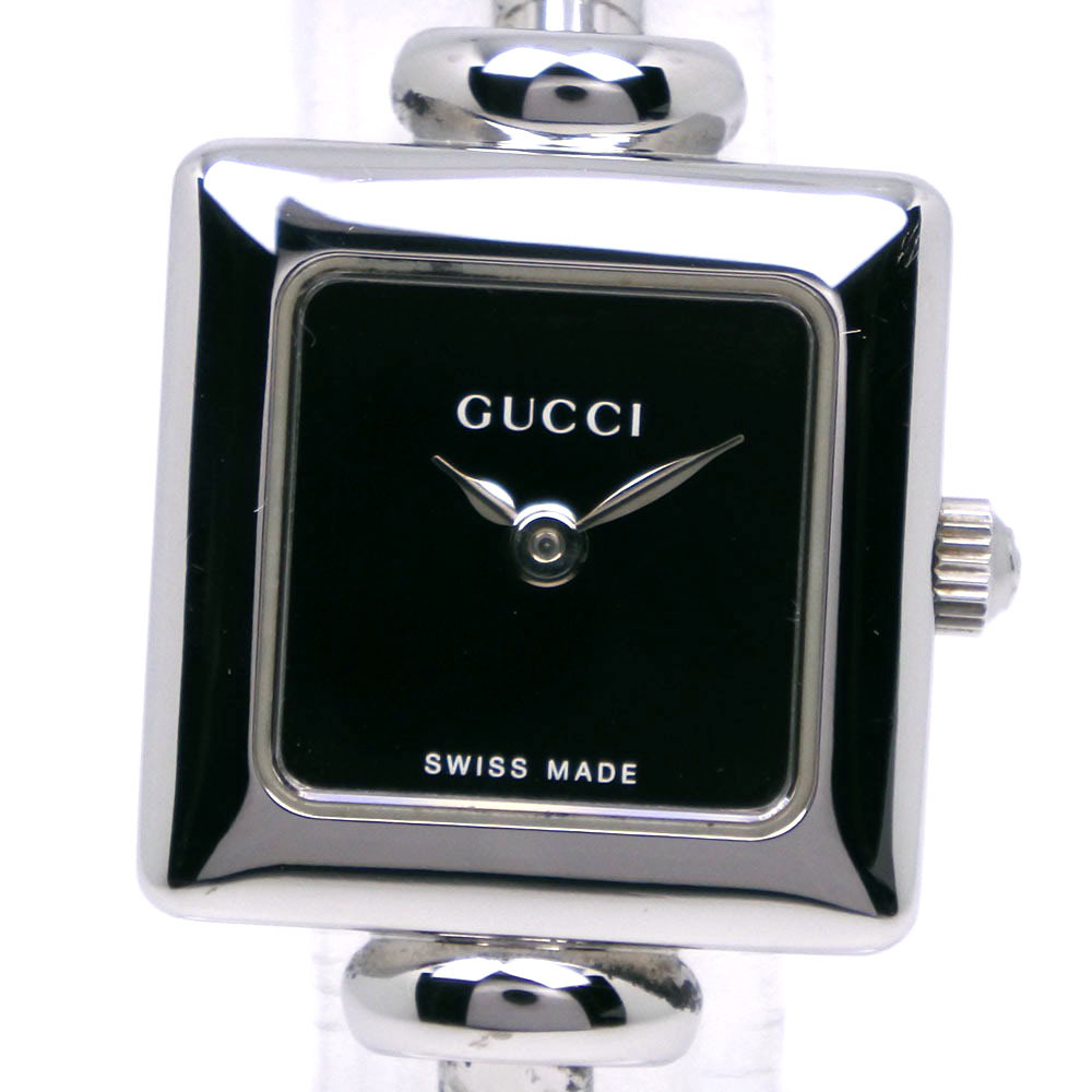 GUCCI グッチ 1900L 腕時計 SS クオーツ アナログ表示 レディース 黒文字盤【I180324025】中古拍卖