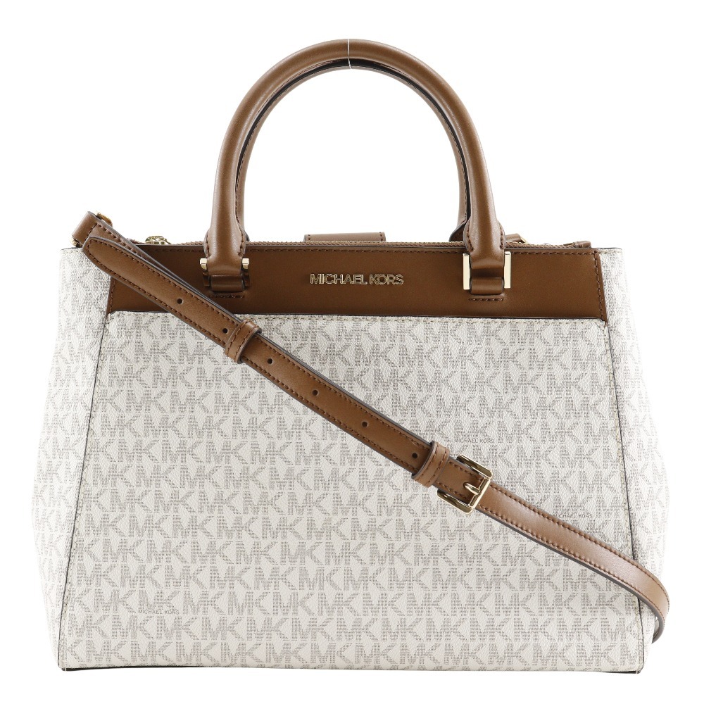 Michael Kors マイケルコース 2WAYショルダー 35T9GAKS3B ハンドバッグ PVC オフホワイト レディース【I120725119】中古拍卖