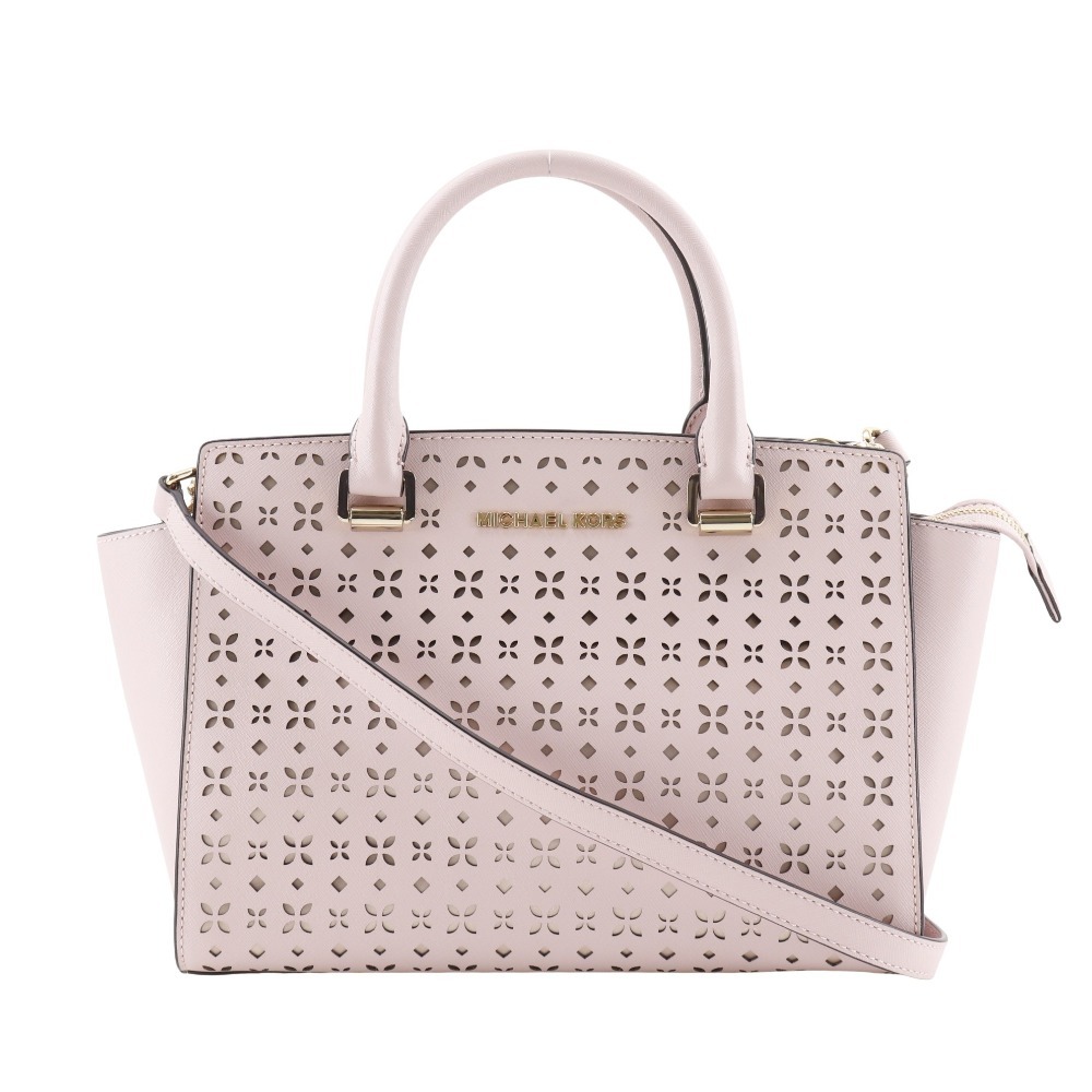 Michael Kors マイケルコース セルマ 2WAYショルダー パンチング ハンドバッグ レザー ピンク レディース【I120725100】中古拍卖