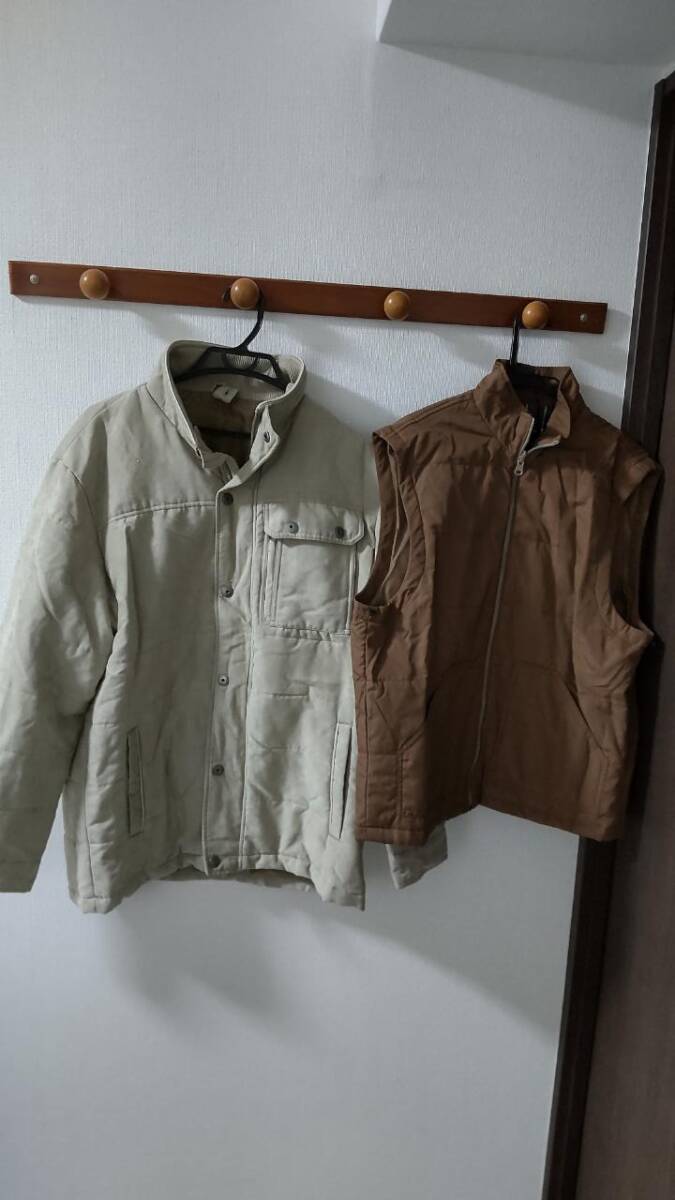 CLAUDIO VALENTINO PARIS クラウディオバレンチノ 3wayジャケット べージュ/ブラウン Lサイズ 【中古】拍卖