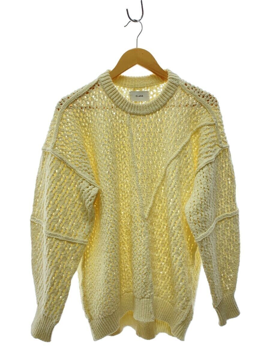 CLANE◆LACE BULKY KNIT/レース/ニット・セーター(厚手)/1/コットン/ホワイト/10106-2022拍卖
