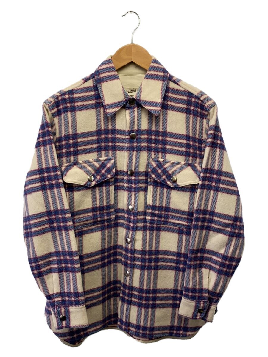 ISABEL MARANT ETOILE◆オーバーサイズチェックシャツジャケット/34/ウール/ブルー/チェック拍卖