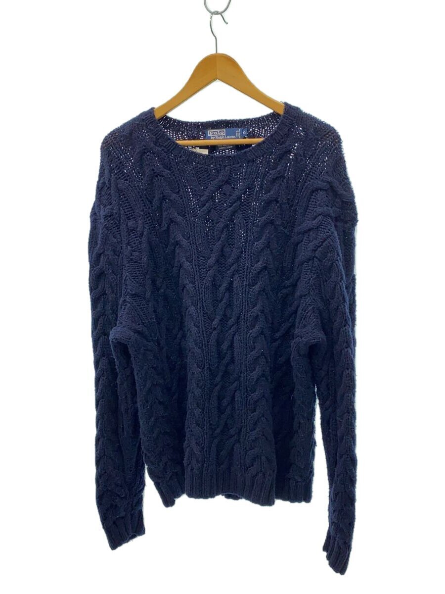 POLO RALPH LAUREN◆ニット・セーター(厚手)/XL/コットン/NVY拍卖