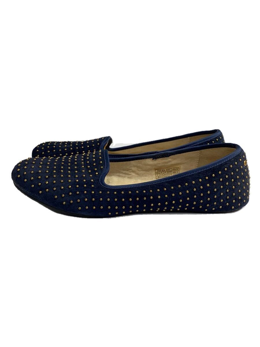 UGG australia◆フラットパンプス/24cm/ネイビー/レザー/スタッズ/1004401拍卖