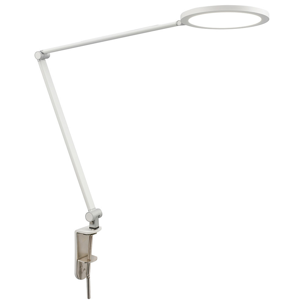 LEDアームライト 3段階調光 3段階調色 12W/ホワイト AS-LDC6K-W オーム電機 調光調色 クランプ デスク ライト拍卖