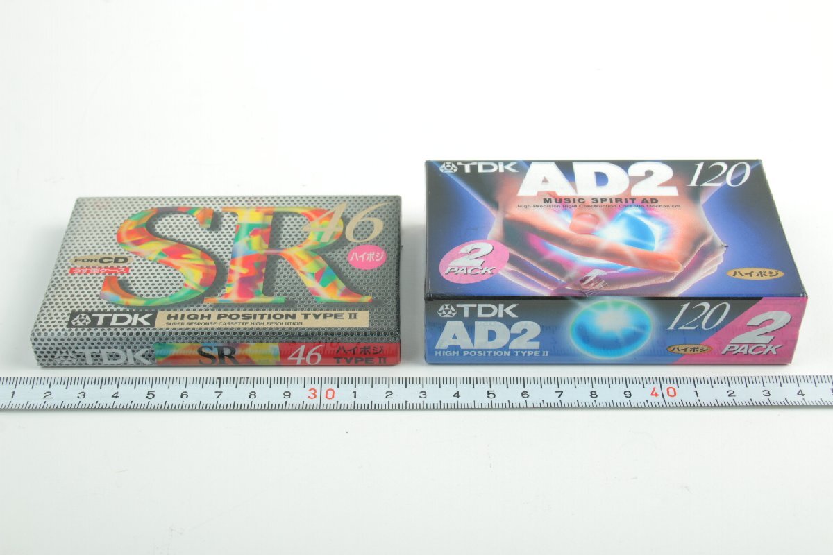 ※ 3本 新品未開封 TDK オーディオカセットテープ ハイポジション 46分 120分 SR-46F AD2-120N c0934拍卖