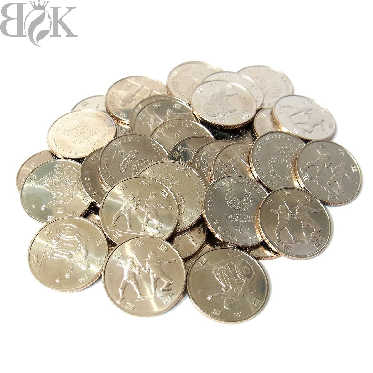 東京五輪記念 100円硬貨 40枚まとめ オリンピック パラリンピック 2020年 平成30年 日本国 百円 小銭 〓拍卖
