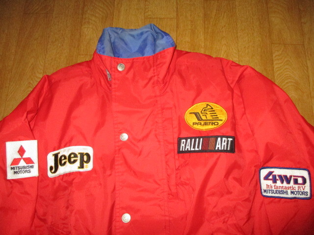 三菱ラリーアート・オフィシャル 収納フード付き・パジェロ・4WDモデル サファリラリー ジャケット 極美中古 サイズF(L~LL相当拍卖
