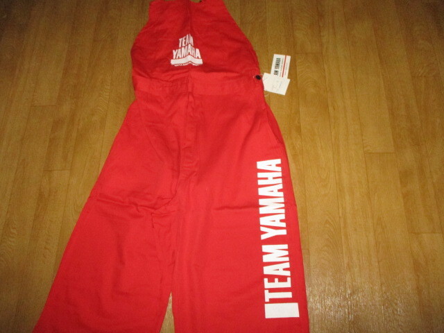 チームヤマハレーシング・ビンテーヒ・マシーンスタッフ LL メンテナンス作業ツナギ・サロペット 未使用 デッドストック ジャケット拍卖