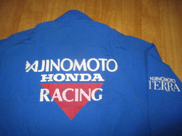 訳アリ・激レア 当時物 味の素 HONDAホンダ AJINOMOTOレーシング 純正 ブルゾン ジャケット・サイズO(LL相当) 美中古 鈴鹿八耐拍卖