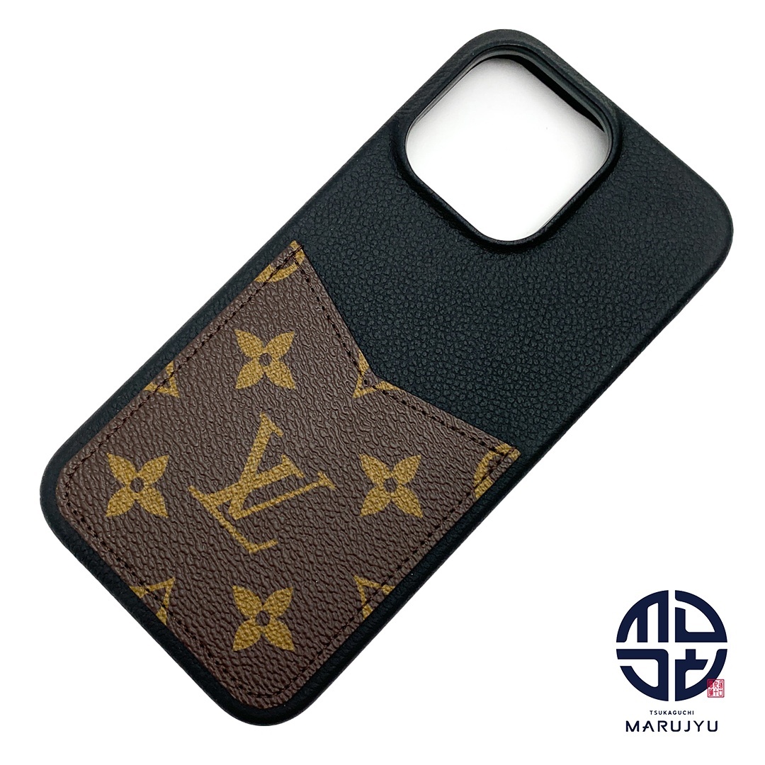 LOUIS VUITTON ルイヴィトン モノグラム ブラック 黒 iPhone・バンパー15 PRO MAX M82888 小物 スマホケース拍卖