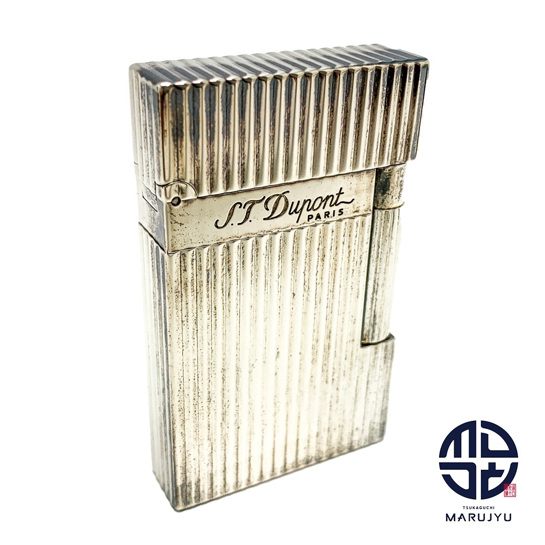 S.T Dupont デュポン ライン2 ヴァーティカルライン シルバーカラー ライター 喫煙具 小物 趣味 コレクション※現状品拍卖