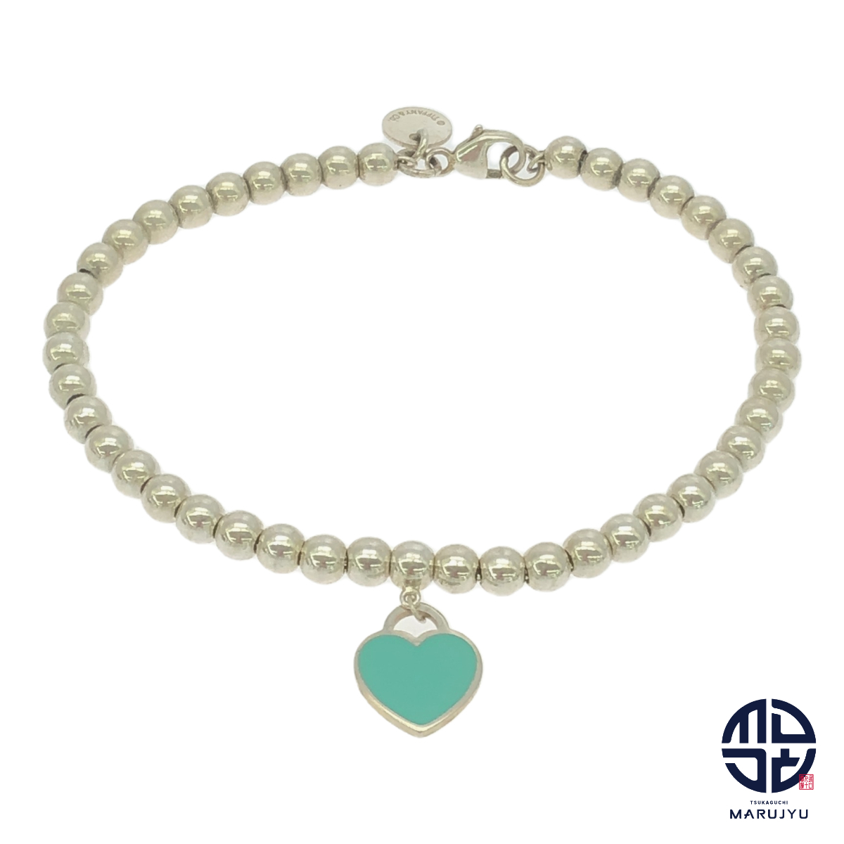 TIFFANY Tiffany ティファニー 925 シルバー リターン トゥ ティファニー ビーズ ブレスレット ハート ブルー ジュエリー アクセサリー拍卖