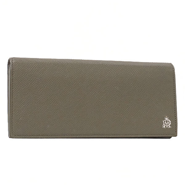 送料無料 本物 本物 dunhill ダンヒル L2X2102CADOGAN カドガン 二つ折り長財布 メンズ財布 レザー革 カーキグレー おしゃれ シンプル拍卖