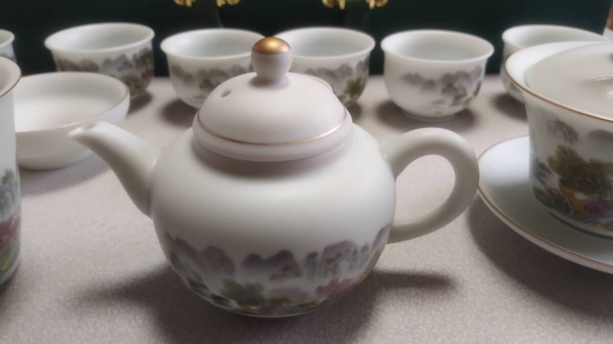 【未使用】 中国茶器 13点セット 陶磁器 美術工芸品 送料無料拍卖
