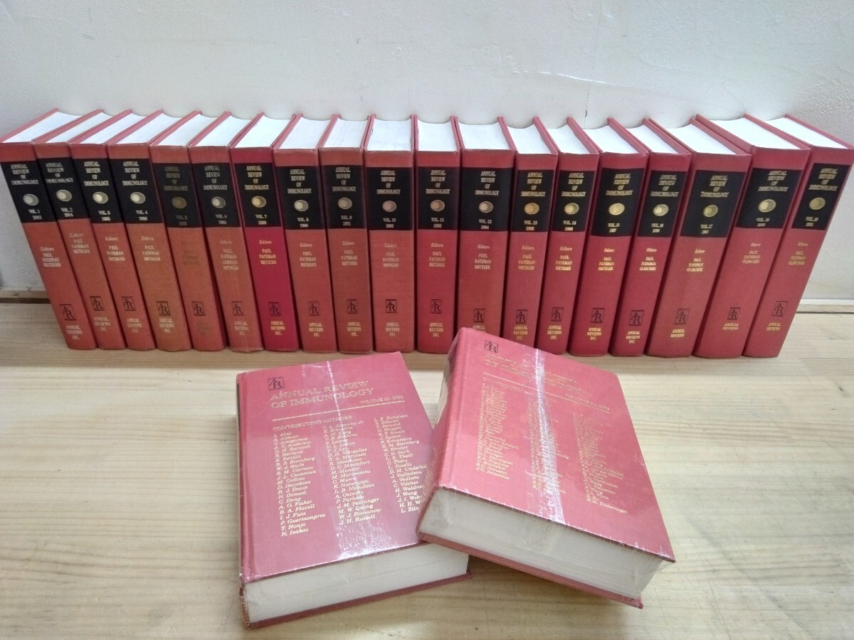 K2◆洋書・英語 専門書21巻 ゆうパック2個口『免疫学年次レビュー1巻~21巻 / 1983年~2003年 / アニュアルレビューズ社』250328拍卖
