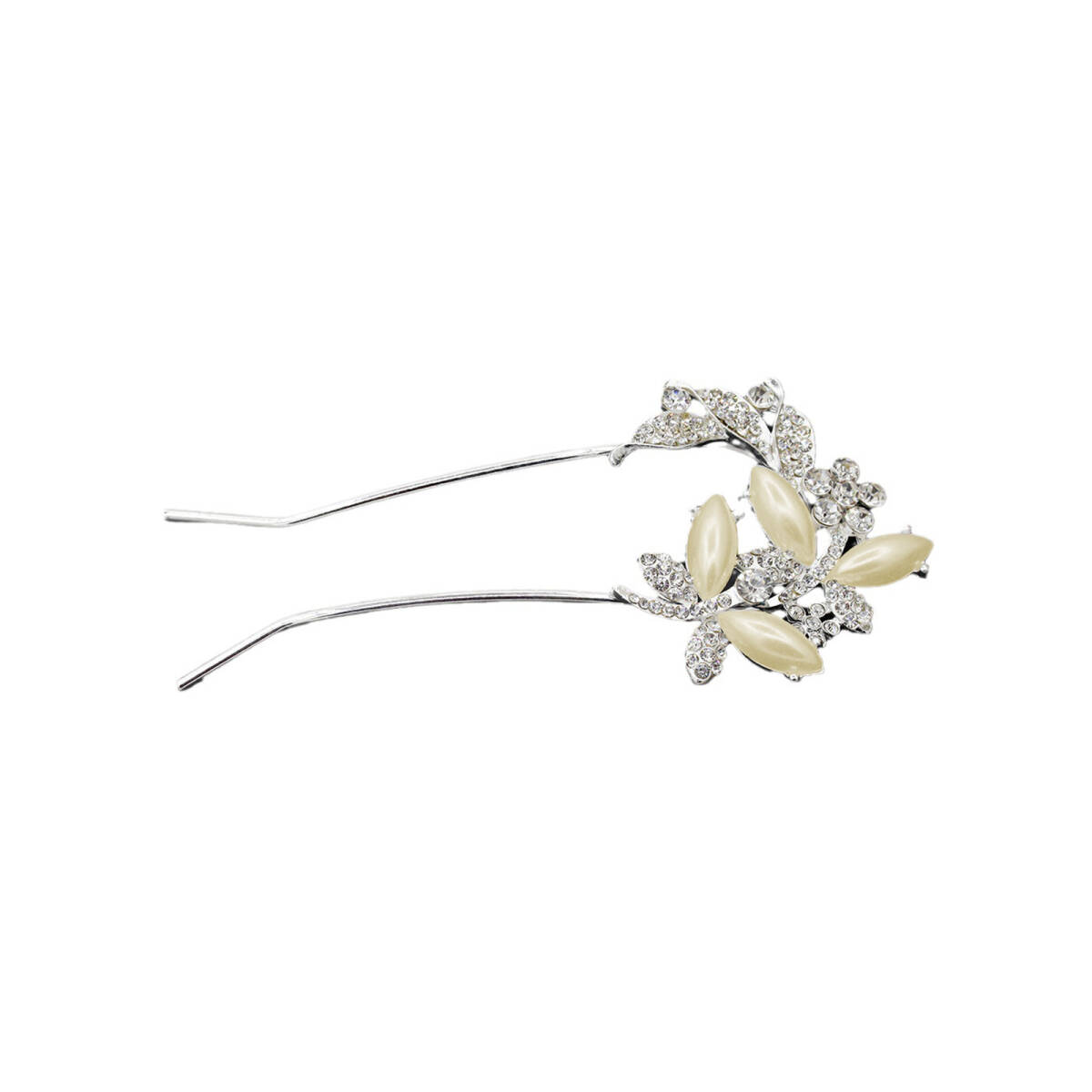 U字 ヘアピン 髪飾り デート パーティー 結婚式 記念日 誕生日プレゼント 普段着 ヘアアクセサリー(シルバー) ;J4326;拍卖