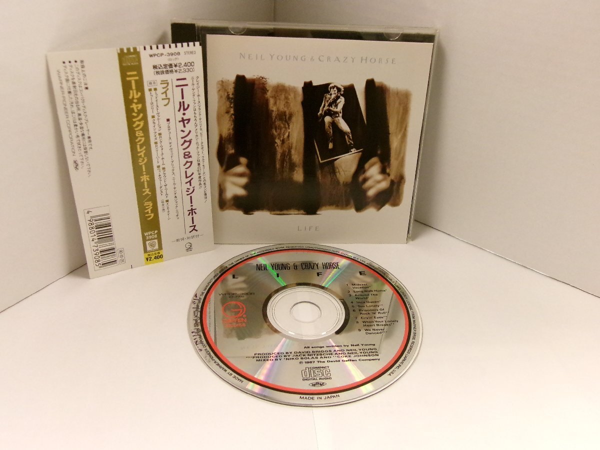 ▲ 帯付 CD ニール・ヤング&クレイジー・ホース / ライフ NEIL YOUNG & CRAZY HORSE LIFE 1990年 WPCP-3908 ◇r70331拍卖