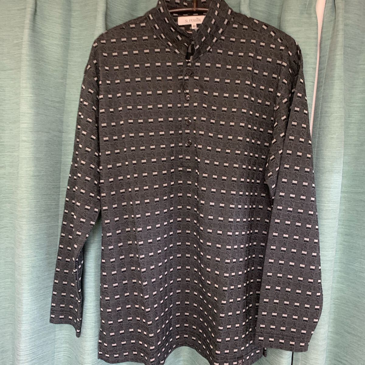 メンズ SUPERIOR 長袖ヘンリーシャツ サイズL拍卖