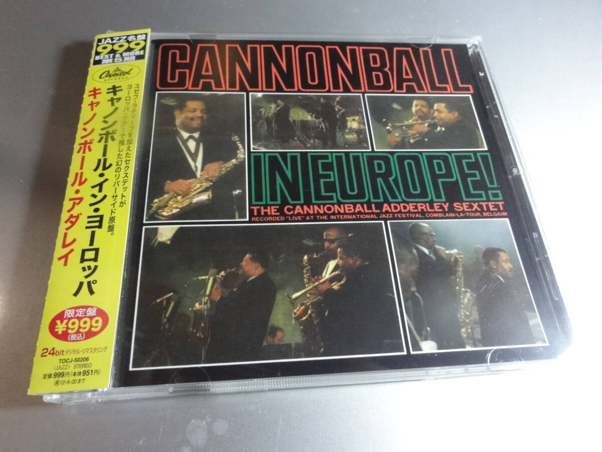 CANNONBALL ADDERLEY キャノンボール・アダレイ CANNONBALL IN EUROPE 帯付き国内盤 24Bitリマスター拍卖