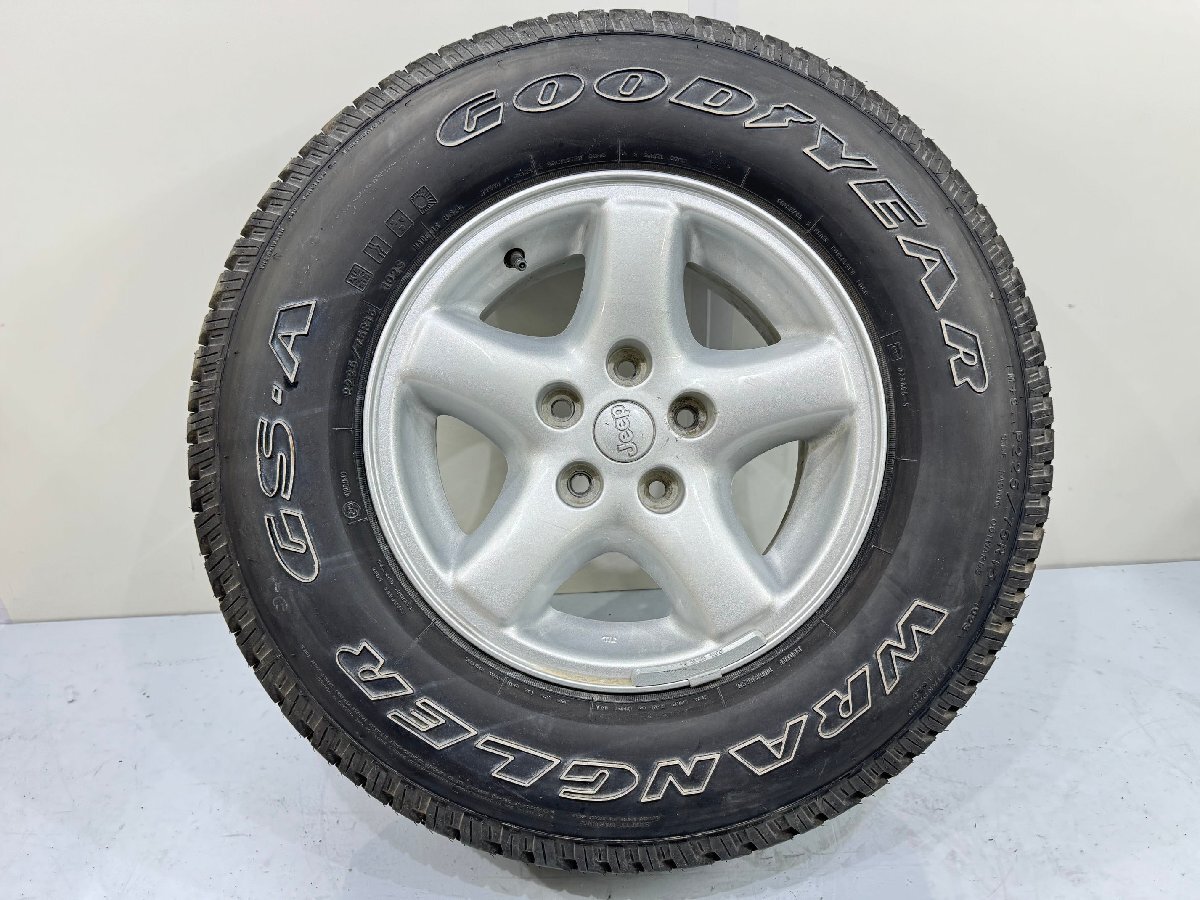 Jeep/ジープ ラングラー 15インチ アルミホイール1本 P225/75R15 グッドイヤー7~8山 (G64-45)拍卖