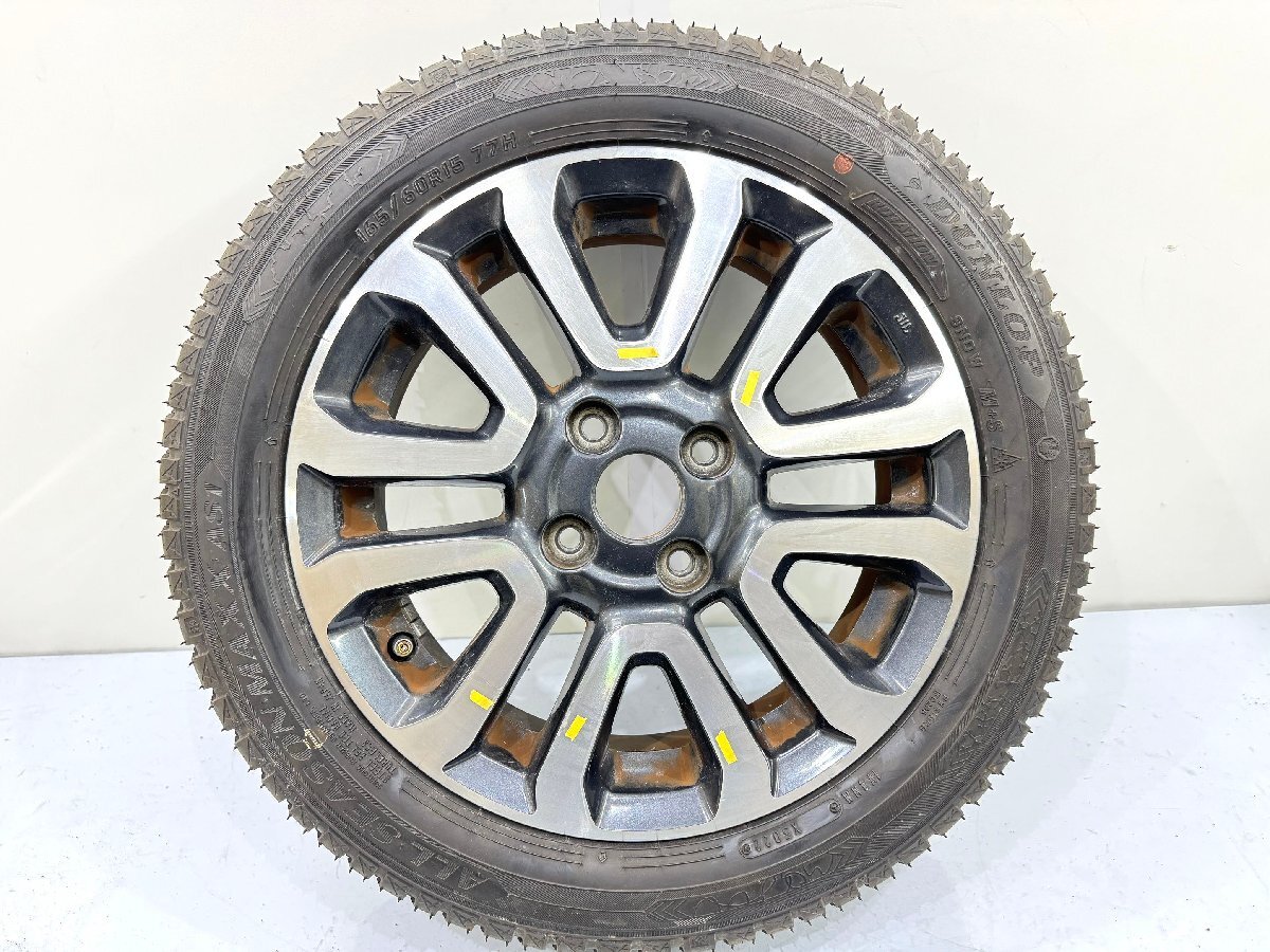 ハスラー MR31S/MR41S 純正15インチ アルミホイール1本 165/60R15 オールシーズンタイヤ 43210-65P70 拍卖