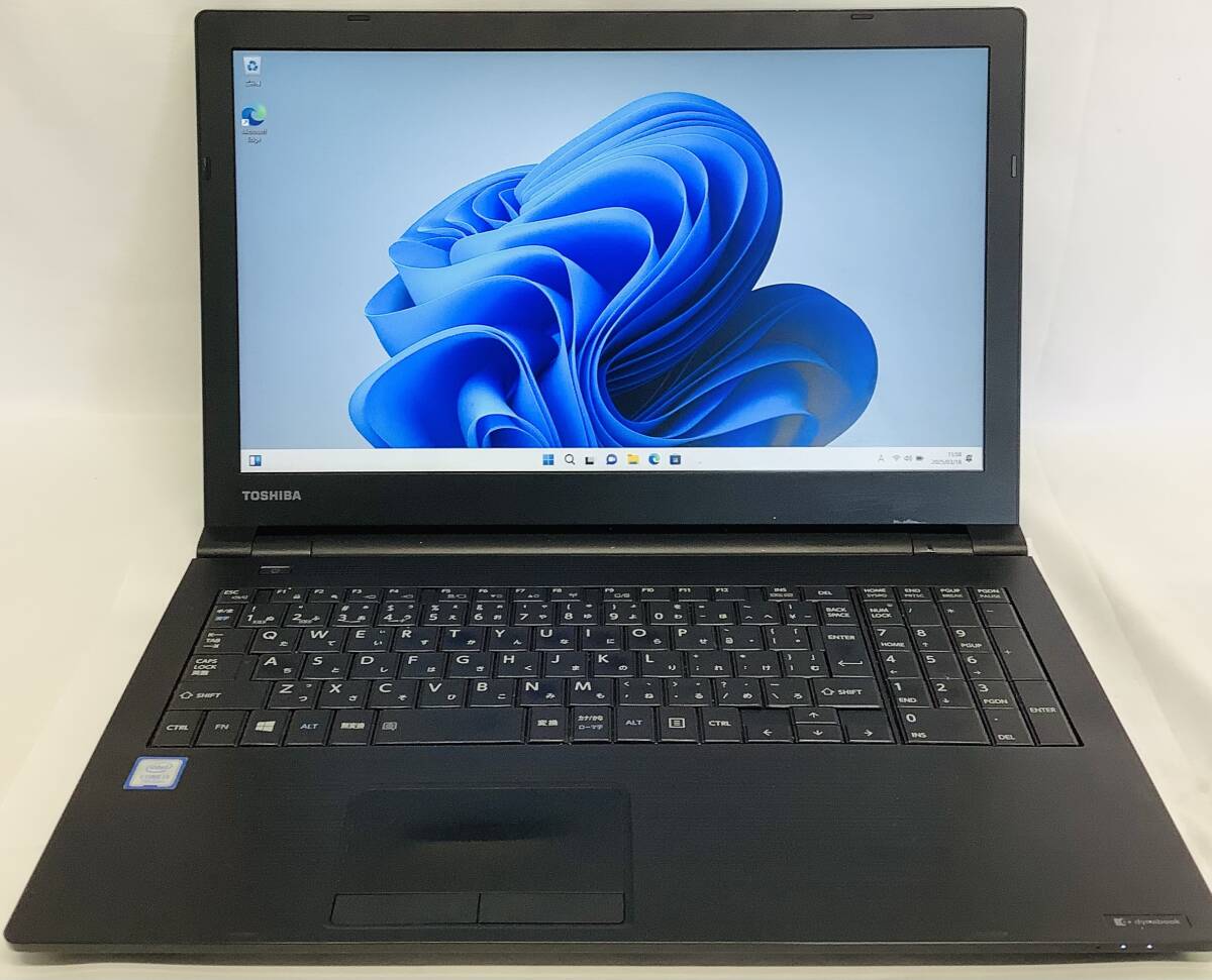 S7031810 TOSHIBA dynabook B65/DP CORE i3-7130U/8GB/512GB 1点【中古動作品】071014拍卖